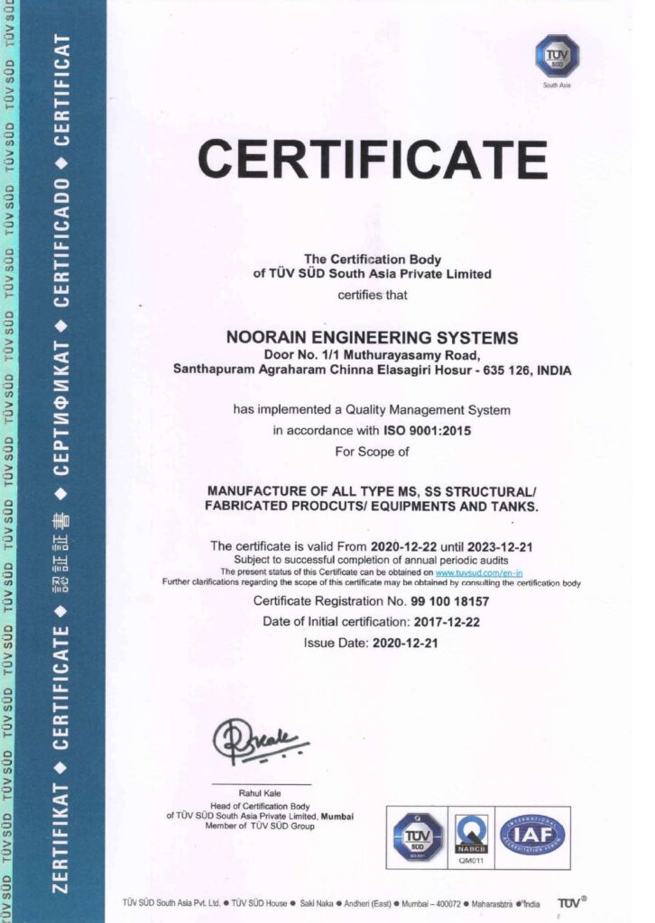 Noorain Engineering Systems - QMS-ISO-9001-2015